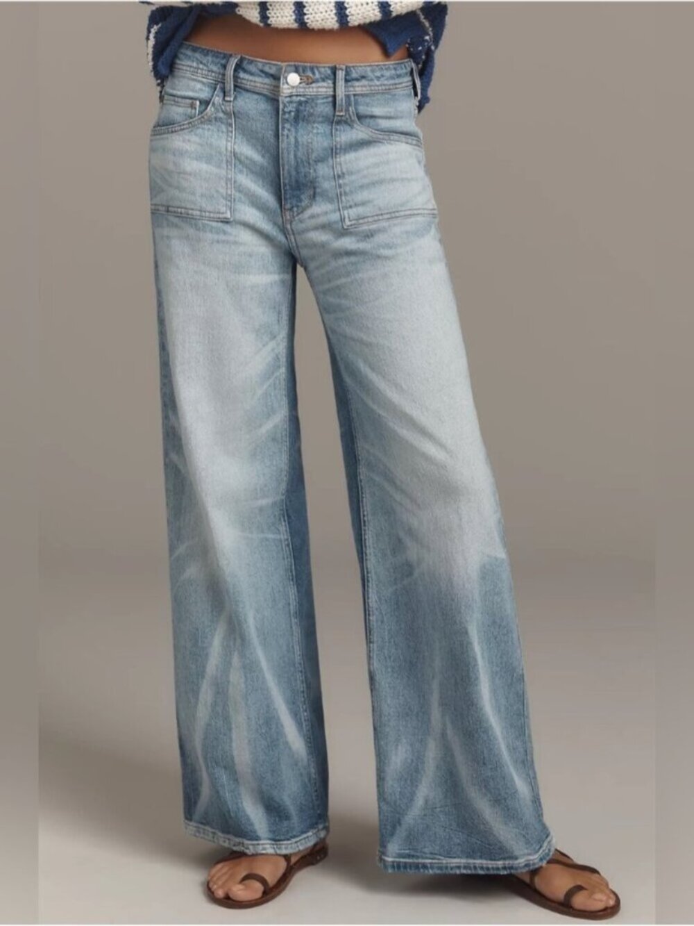 NWT Size 27 - Anthro Heritage High-Rise Wide-Leg Jeans 99% Cotton (NWT US$ 148)
